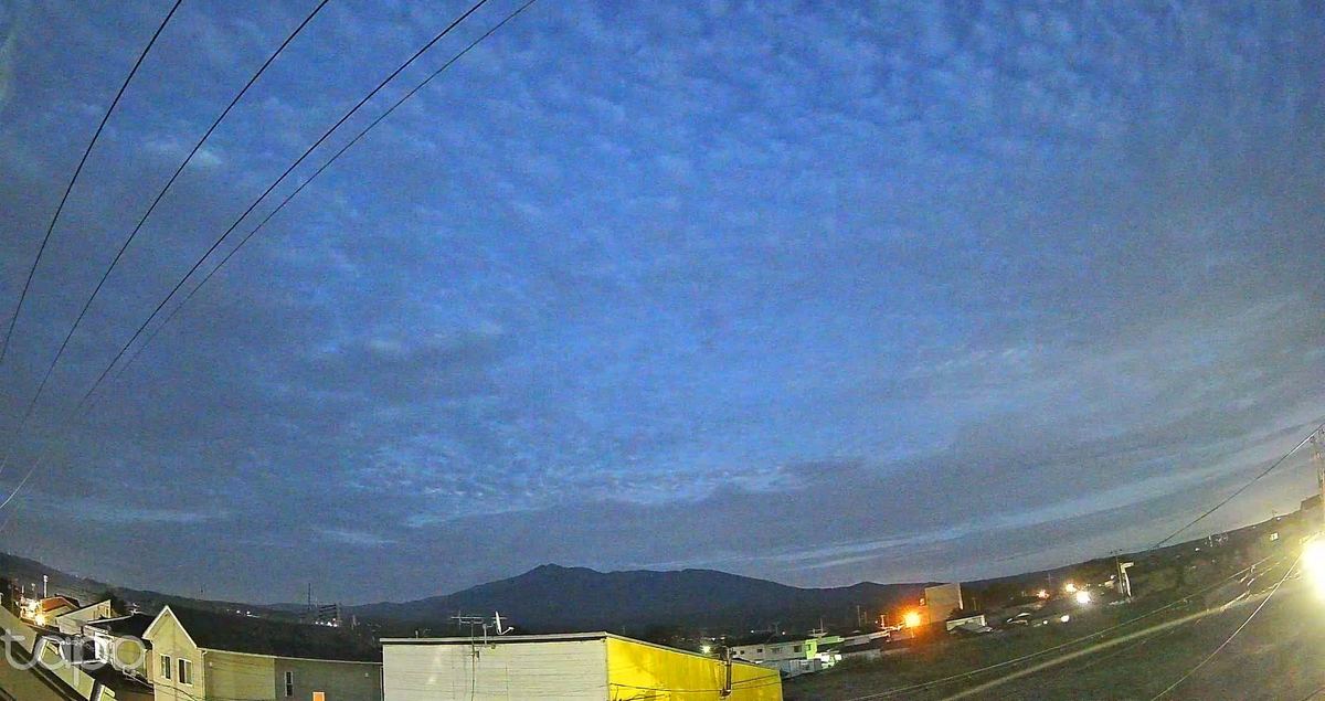 うろこ雲が青に沈んで、街の灯りが点く。